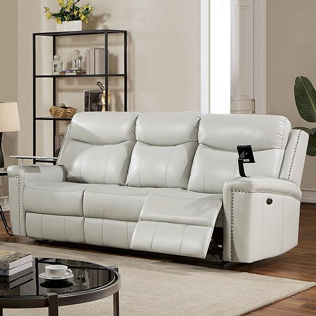 FLORINE Power Sofa, Light Gray - California Furniture (Coachella, CA)