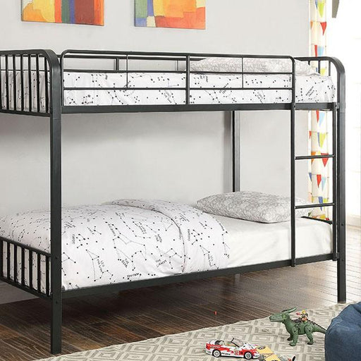 CLEMENT Black Metal Twin/Twin Bunk Bed - California Furniture (Coachella, CA)