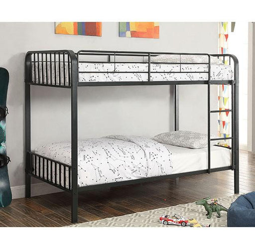 CLEMENT Black Metal Twin/Twin Bunk Bed - California Furniture (Coachella, CA)