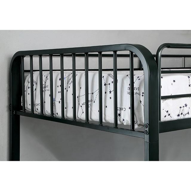 CLEMENT Black Metal Twin/Twin Bunk Bed - California Furniture (Coachella, CA)