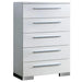 CLEMENTINE Glossy White Chest - California Furniture (Coachella, CA)
