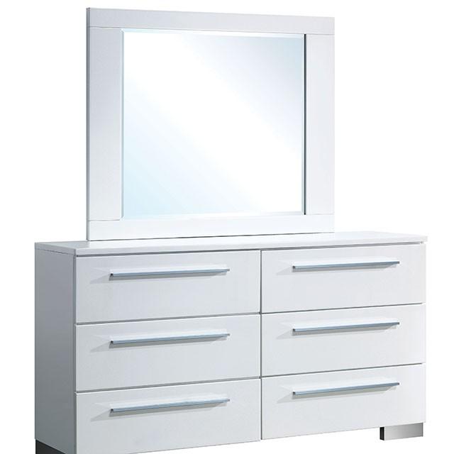 CLEMENTINE Glossy White Dresser - California Furniture (Coachella, CA)
