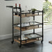 Aylmer Sand Black/Natural Serving Cart - California Furniture (Coachella, CA)
