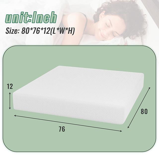 Coreopsis 12" E.King Memory Foam Wave Comfort