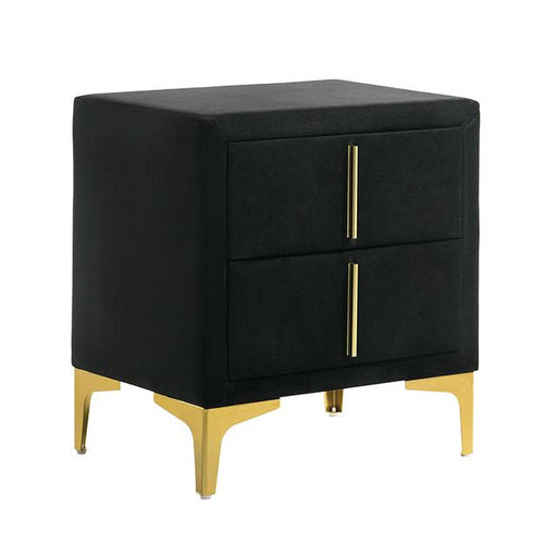 FLORIZEL Night Stand, Black - California Furniture (Coachella, CA)