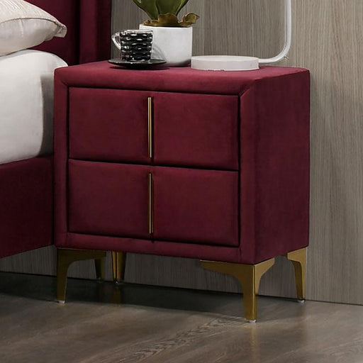 FLORIZEL Night Stand, Red - California Furniture (Coachella, CA)