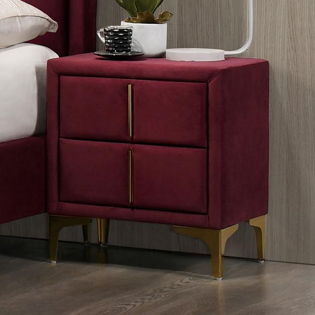 FLORIZEL Night Stand, Red - California Furniture (Coachella, CA)