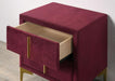 FLORIZEL Night Stand, Red - California Furniture (Coachella, CA)