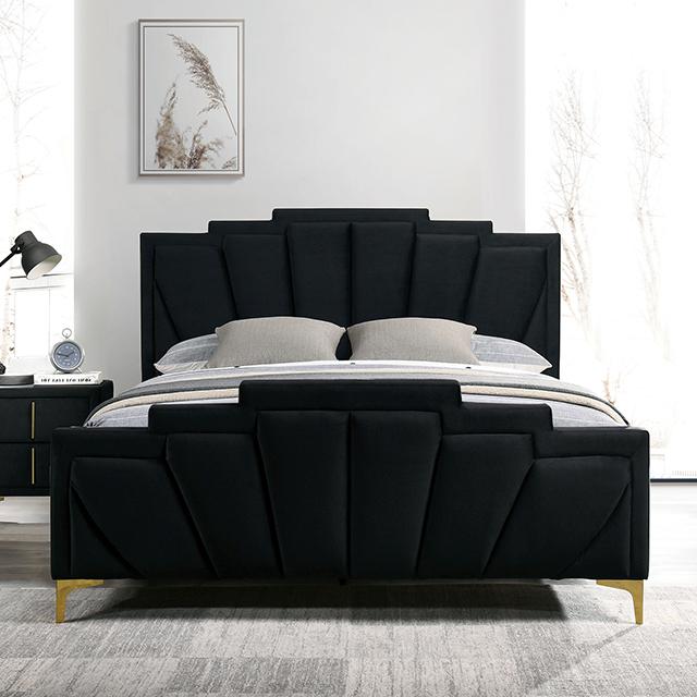 Florizel Bed Black & Red - California Furniture (Coachella, CA)