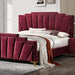 FLORIZEL Cal.King, E.King & Queen Bed, Black & Red - California Furniture (Coachella, CA)