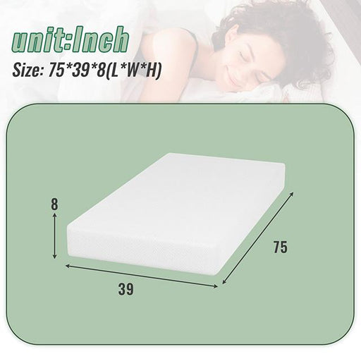 Coreopsis 8" Twin Memory Foam Wave Comfort - California Furniture (Coachella, CA)