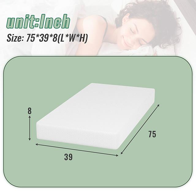 Coreopsis 8" Twin Memory Foam Wave Comfort - California Furniture (Coachella, CA)