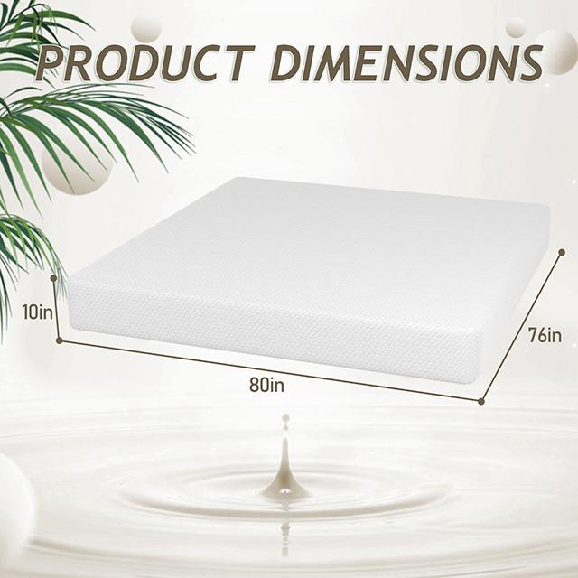 Forsythia 10" E.King Green Tea Gel Memory Foam - California Furniture (Coachella, CA)