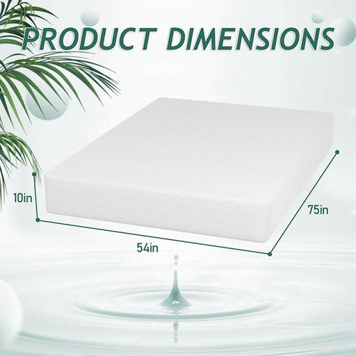 Forsythia 10" Full Green Tea Gel Memory Foam - California Furniture (Coachella, CA)