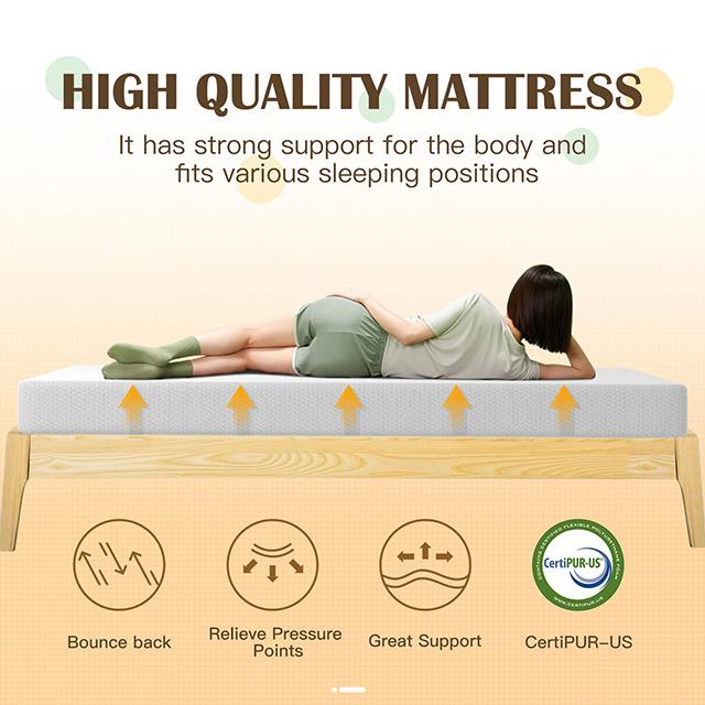 Forsythia 8" Queen Green Tea Gel Memory Foam - California Furniture (Coachella, CA)
