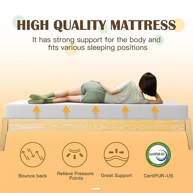 Forsythia 8" Twin Green Tea Gel Memory Foam - California Furniture (Coachella, CA)