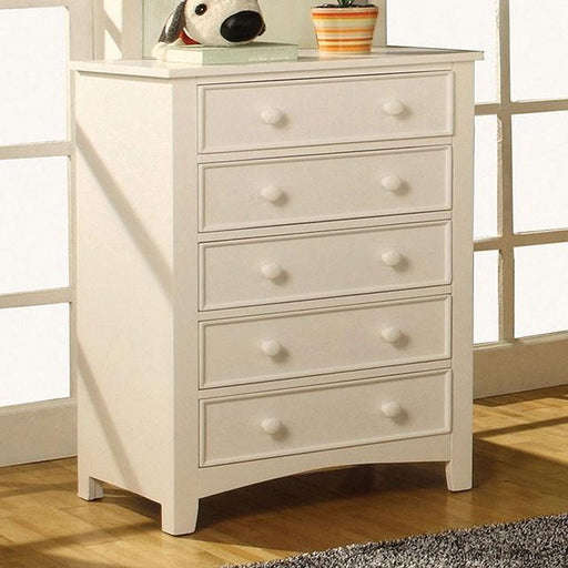 Corry White Chest - California Furniture (Coachella, CA)