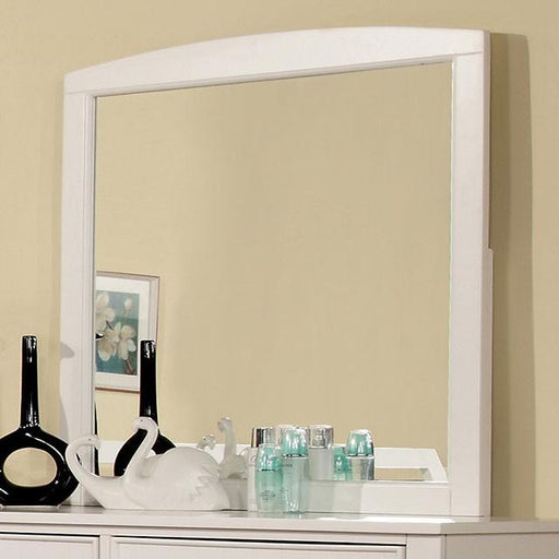 Corry White Mirror - California Furniture (Coachella, CA)