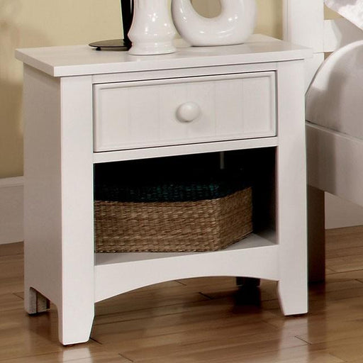 Corry White Night Stand - California Furniture (Coachella, CA)