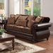 Franklin Dark Brown/Tan Sofa, Dark Brown - California Furniture (Coachella, CA)