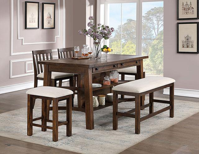 FREDONIA Counter Ht. Bench - California Furniture (Coachella, CA)