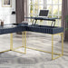 FREIBURG Corner Desk, Antique Blue - California Furniture (Coachella, CA)
