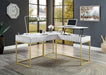 FREIBURG Corner Desk, Antique White - California Furniture (Coachella, CA)