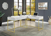 FREIBURG Corner Desk, Antique White - California Furniture (Coachella, CA)