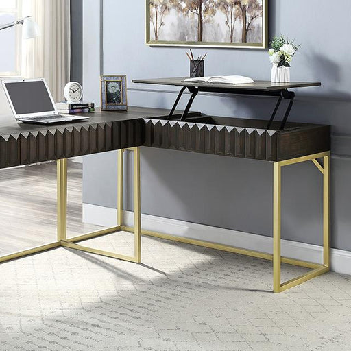 FREIBURG Corner Desk, Walnut - California Furniture (Coachella, CA)