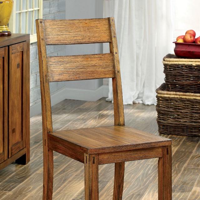 FRONTIER Dark Oak Side Chair (2/CTN) - California Furniture (Coachella, CA)