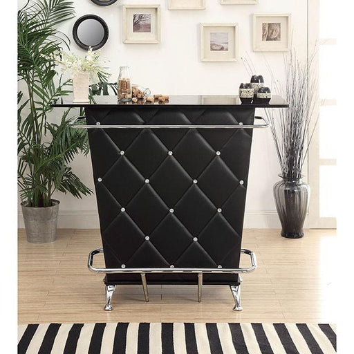 Fuero Black/Chrome Bar Table (K/D) - California Furniture (Coachella, CA)