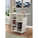 Fuero White/Chrome Bar Table (K/D) - California Furniture (Coachella, CA)