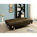 GALLAGHER Dark Brown/Chrome Futon Sofa w/ Bluetooth Speaker, Brown - California Furniture (Coachella, CA)