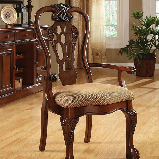 George Town Cherry Arm Chair (2/CTN) - California Furniture (Coachella, CA)
