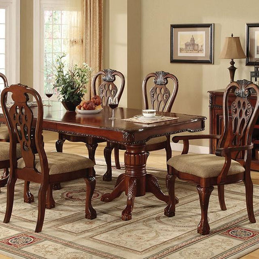 GEORGETOWN Antique Cherry Dining Table w/ Double Pedestals - California Furniture (Coachella, CA)