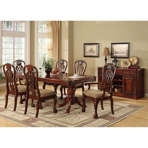 GEORGETOWN Antique Cherry Dining Table w/ Double Pedestals - California Furniture (Coachella, CA)