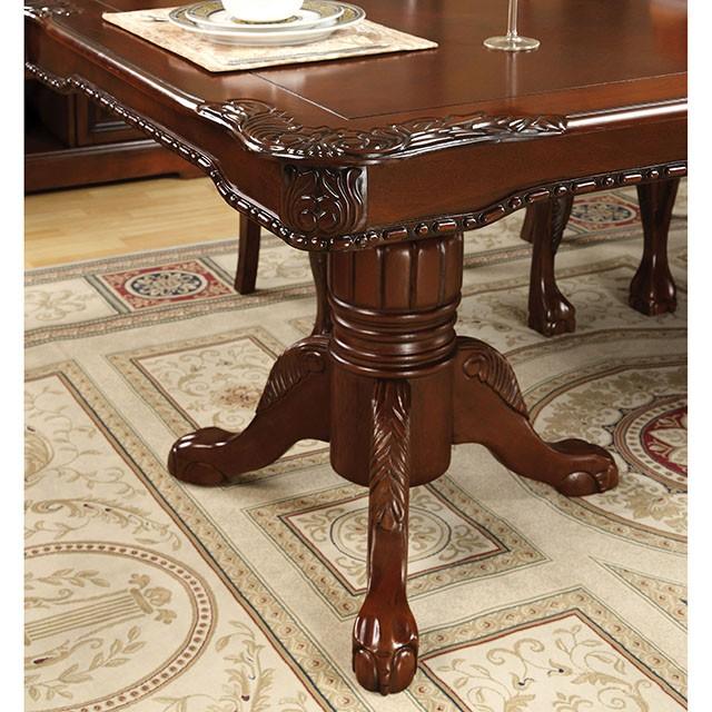 GEORGETOWN Antique Cherry Dining Table w/ Double Pedestals - California Furniture (Coachella, CA)