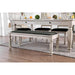 Georgia Antique White/Gray Bench - California Furniture (Coachella, CA)