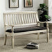 Georgia Antique White/Gray Love Seat Bench - California Furniture (Coachella, CA)