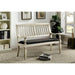 Georgia Antique White/Gray Love Seat Bench - California Furniture (Coachella, CA)