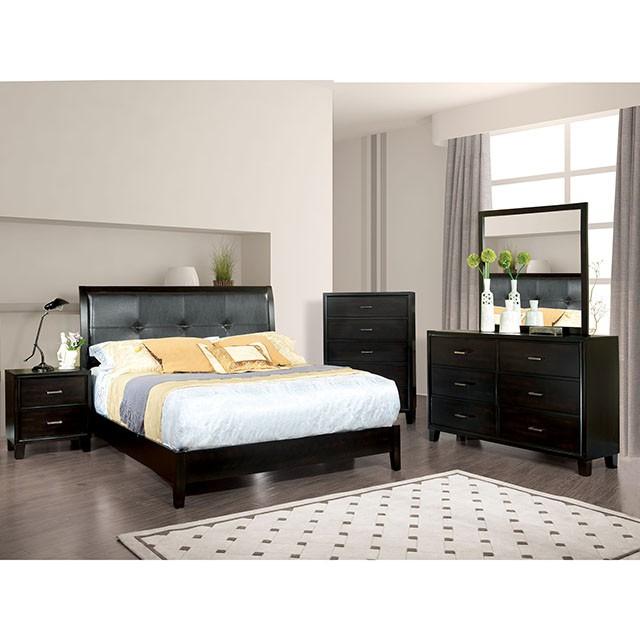Enrico Full Queen Bed Brown, Black, & Cherry - California Furniture (Coachella, CA)