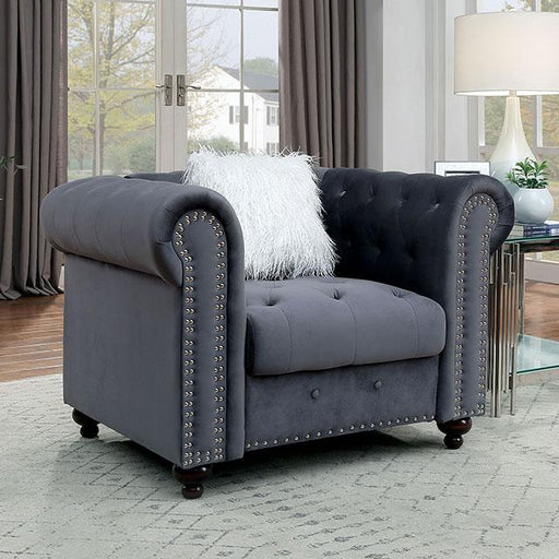 GIACOMO Chair, Gray - California Furniture (Coachella, CA)