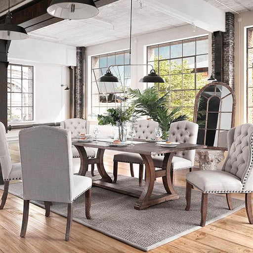 GIANNA Rustic Oak 77" Dining Table - California Furniture (Coachella, CA)