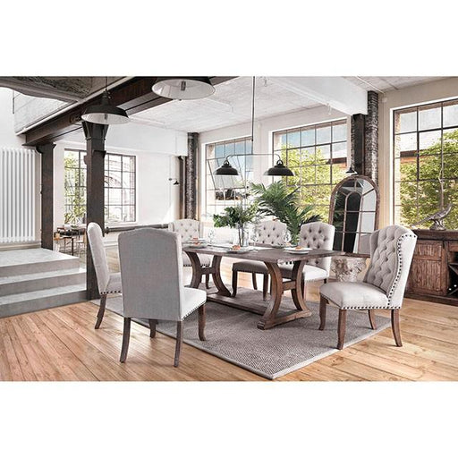 GIANNA Rustic Oak 77" Dining Table - California Furniture (Coachella, CA)