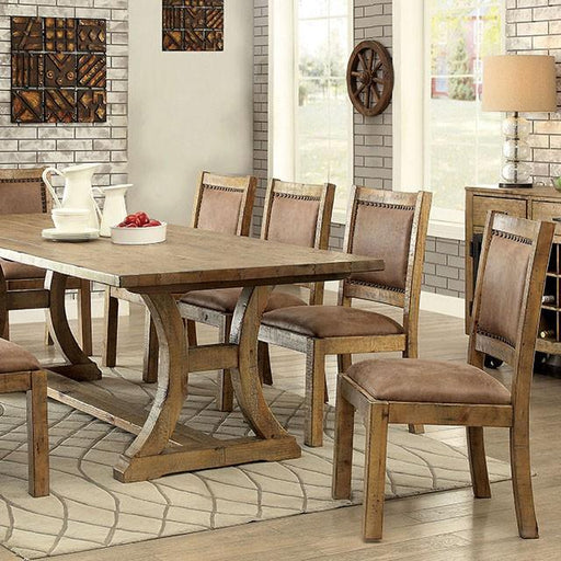 GIANNA Rustic Pine 96" Dining Table - California Furniture (Coachella, CA)