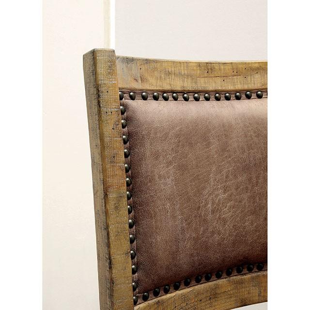 GIANNA Rustic Pine/Brown Side Chair (2/CTN) - California Furniture (Coachella, CA)