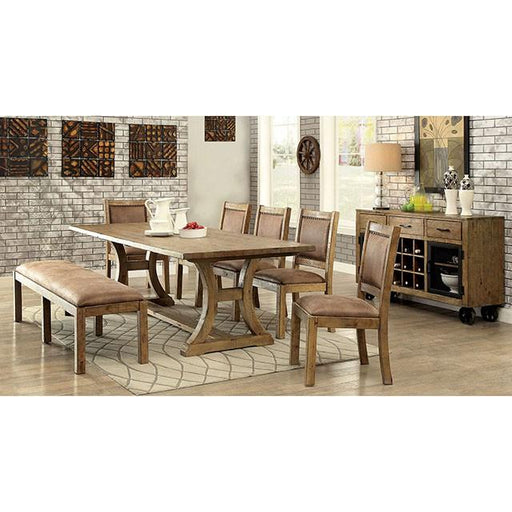 GIANNA Rustic Pine 96" Dining Table - California Furniture (Coachella, CA)