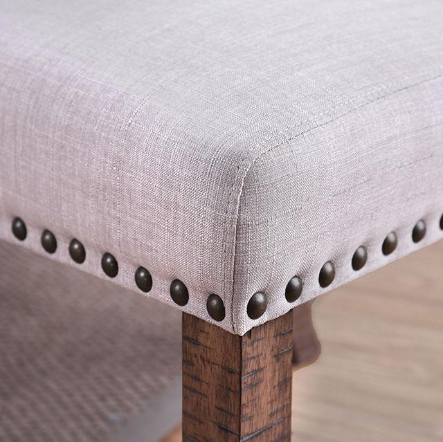 Gianna Rustic Pine/Ivory Side Chair (2/CTN) - California Furniture (Coachella, CA)