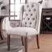 Gianna Rustic Pine/Ivory Wingback Chair (2/CTN) - California Furniture (Coachella, CA)