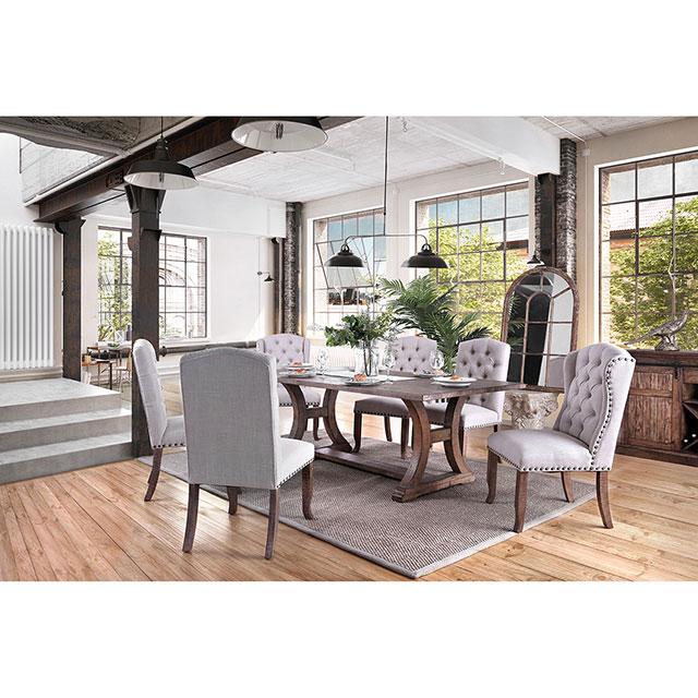 Gianna Rustic Pine/Ivory Side Chair (2/CTN) - California Furniture (Coachella, CA)